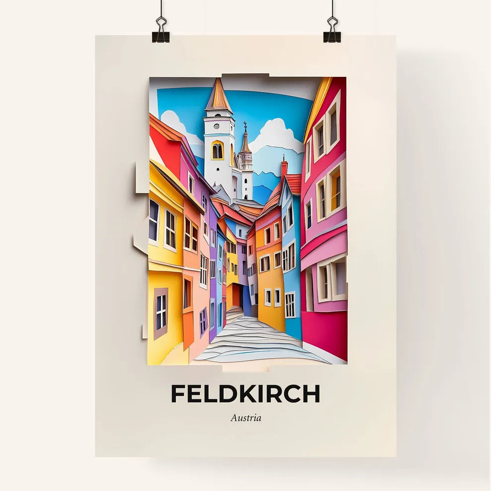 Vivid Feldkirch, Austria, Colorful Poster