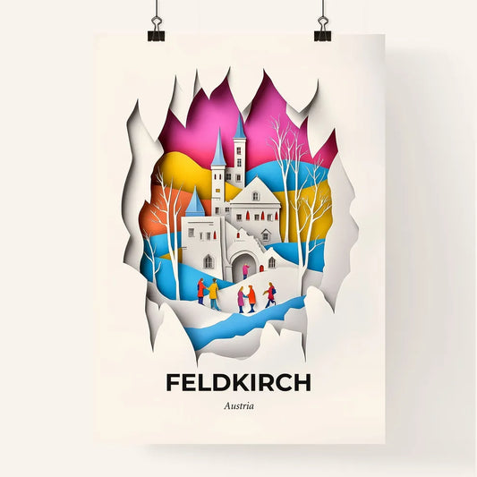 Vivid Feldkirch, Austria, Colorful Poster