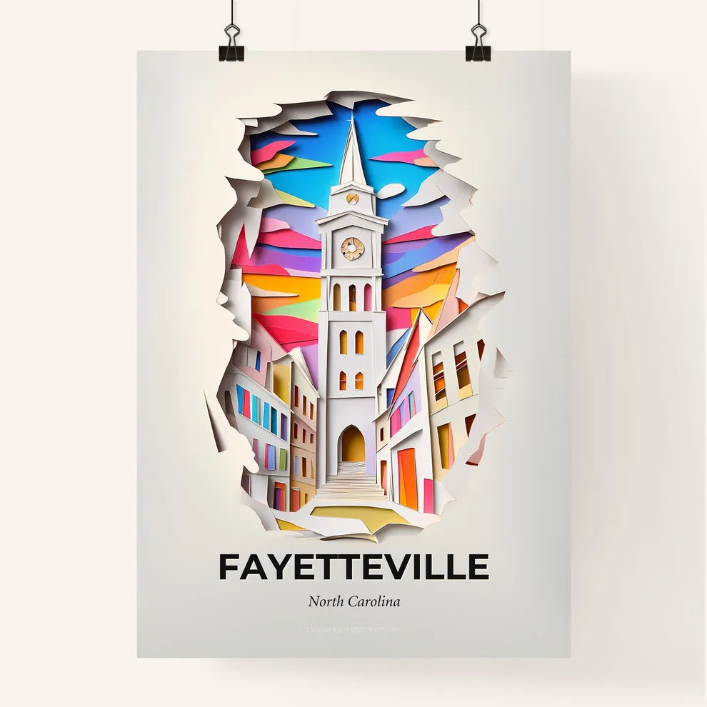 Vivid Fayetteville, North Carolina, Colorful Poster