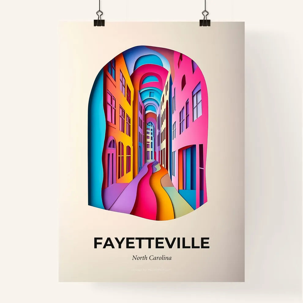 Vivid Fayetteville, North Carolina, Colorful Poster