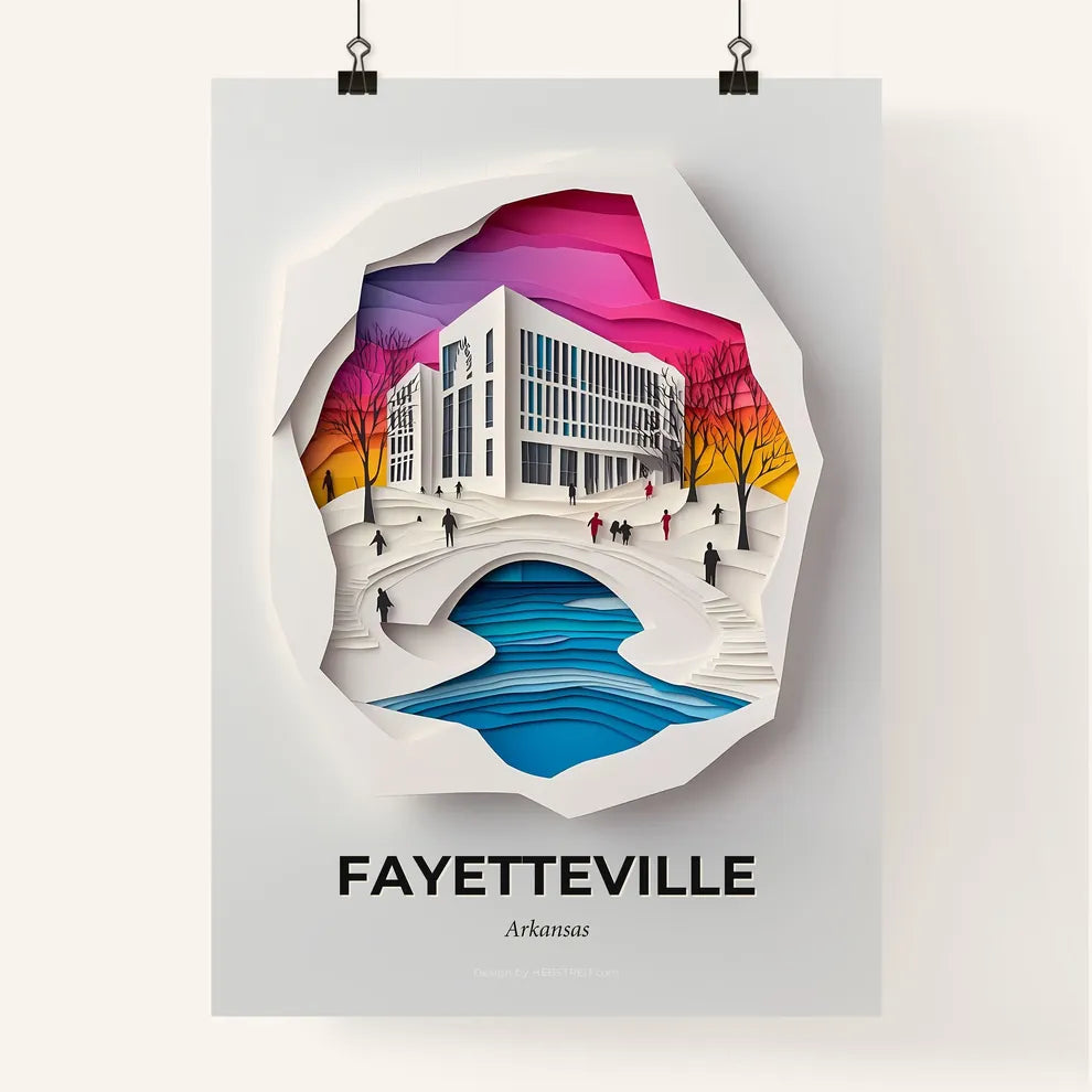 Vivid Fayetteville, Arkansas, Colorful Poster