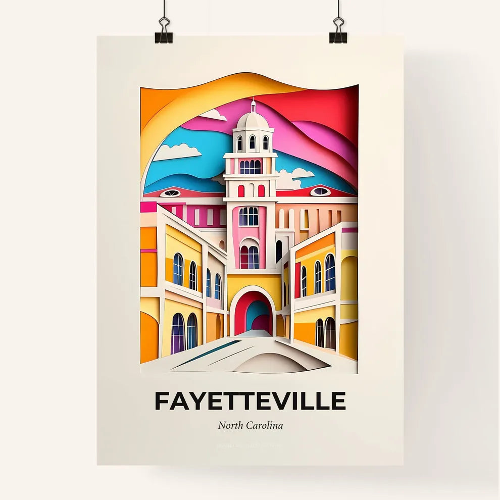 Vivid Fayetteville, North Carolina, Colorful Poster