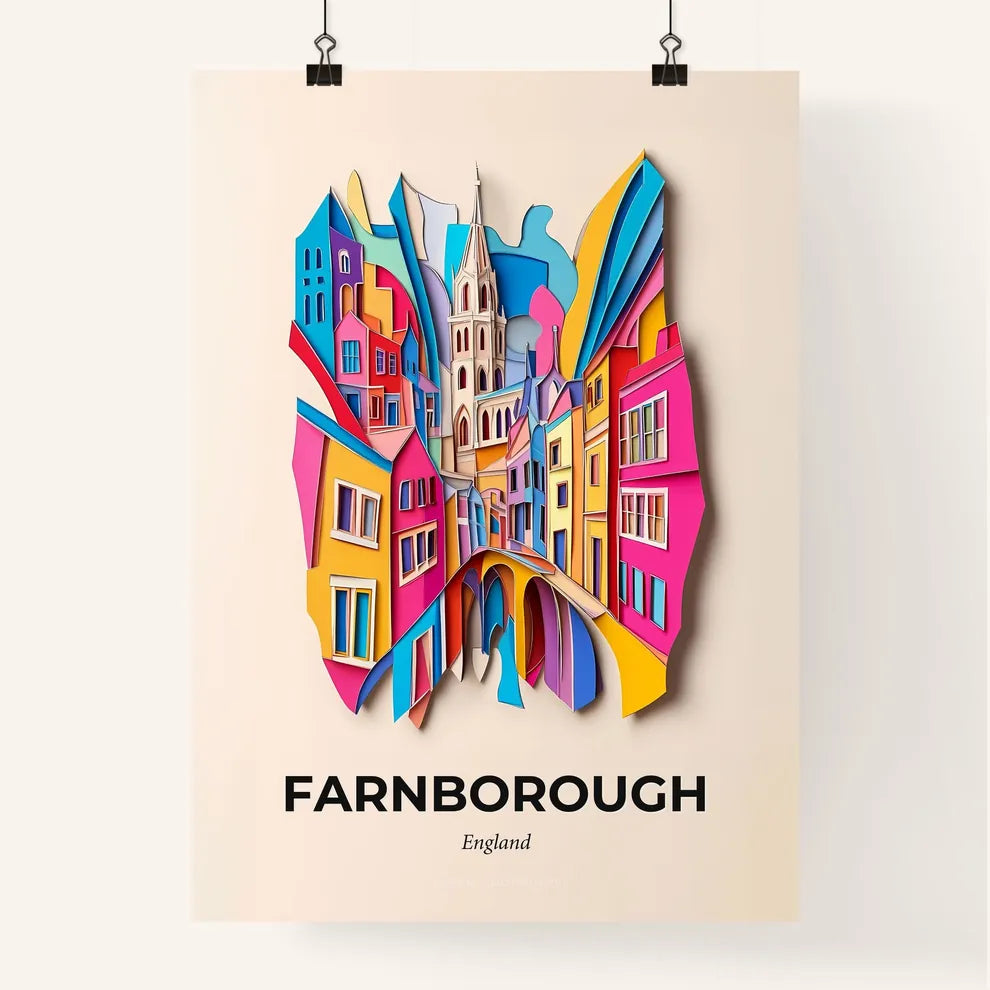 Vivid Farnborough, England, Colorful Poster
