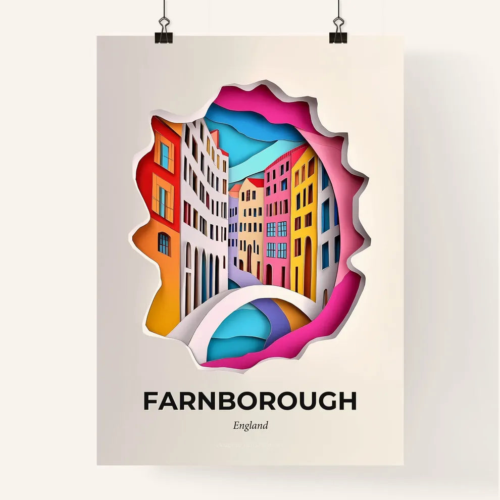 Vivid Farnborough, England, Colorful Poster