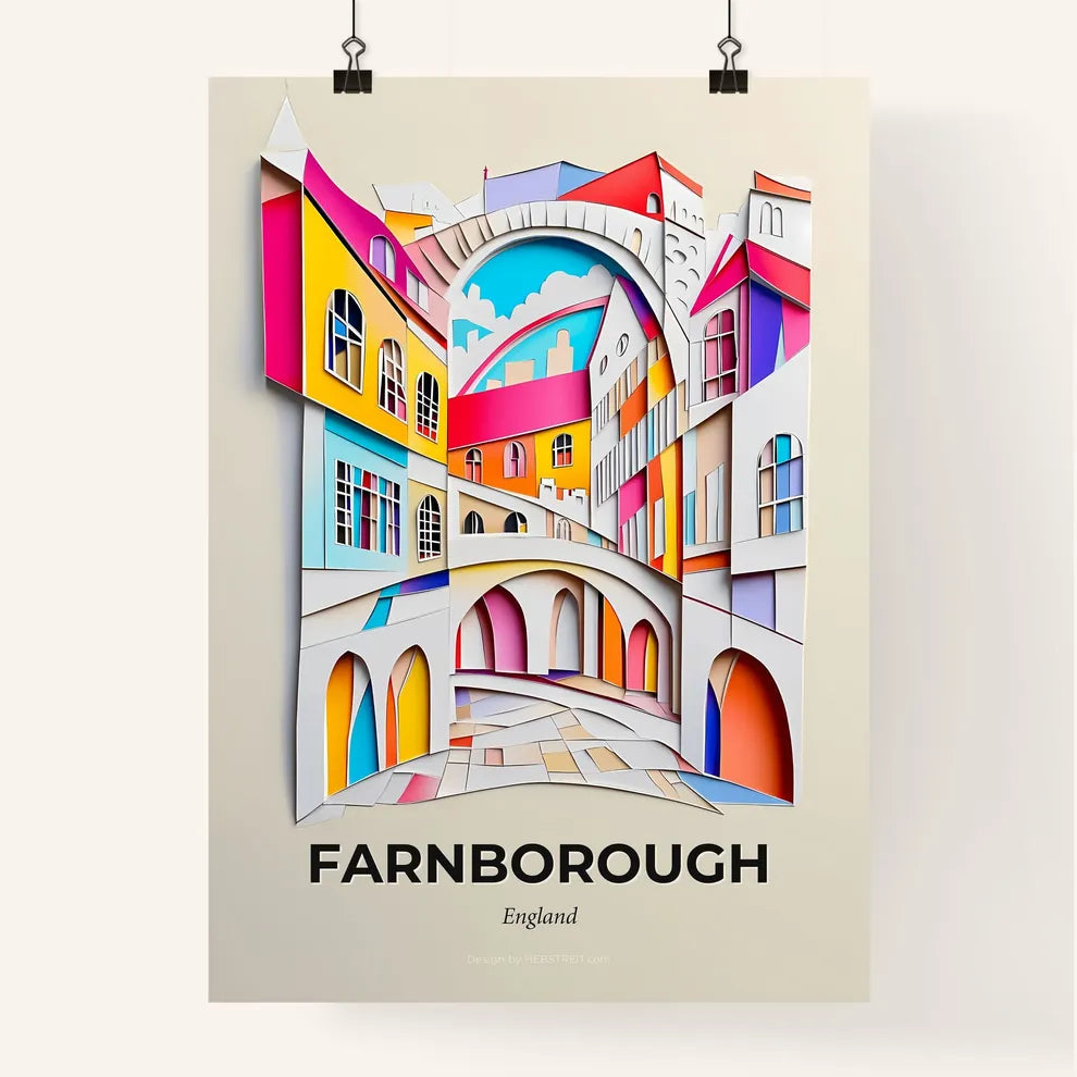 Vivid Farnborough, England, Colorful Poster