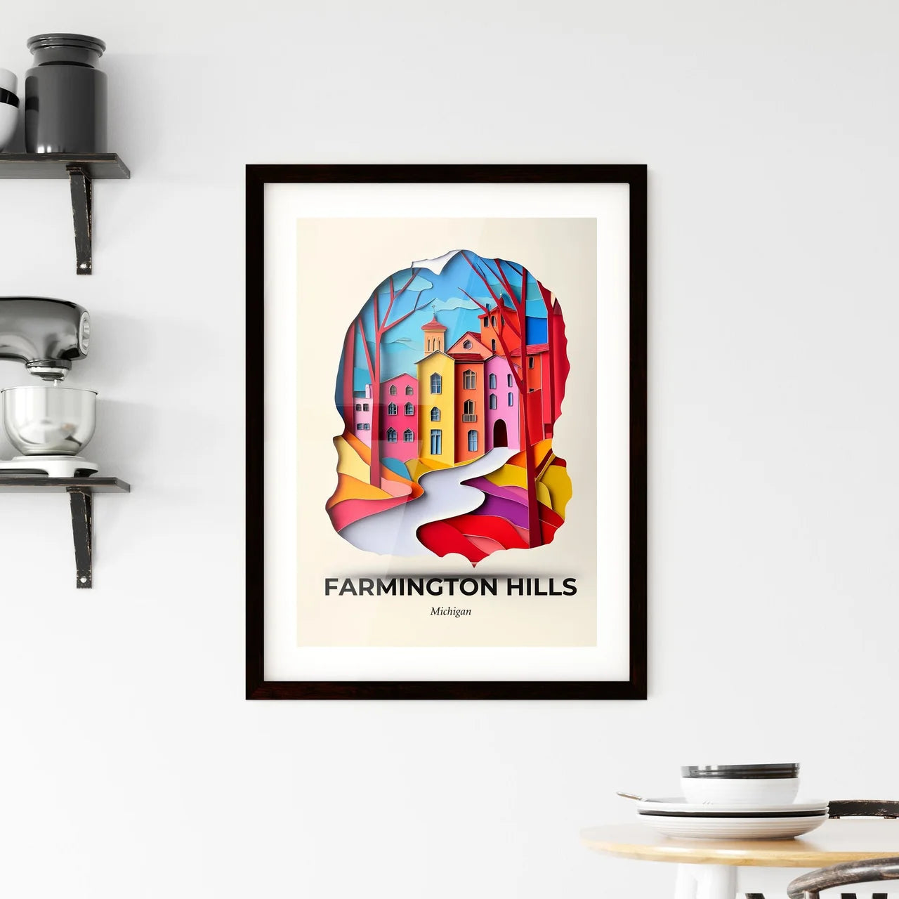 Vivid Farmington Hills, Michigan, Framed Wall Art