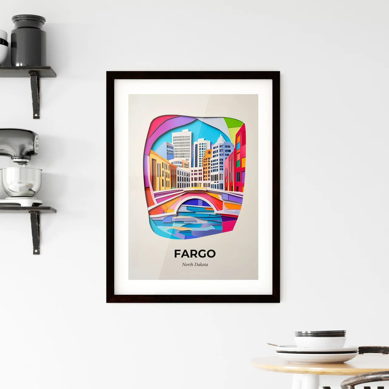 Vivid Fargo, North Dakota, Framed Wall Art