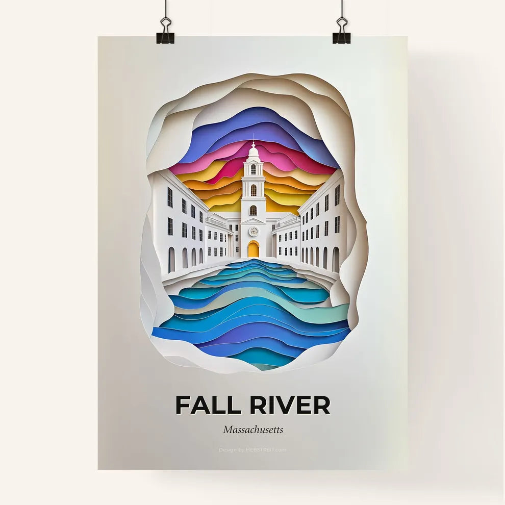 Vivid Fall River, Massachusetts, Colorful Poster