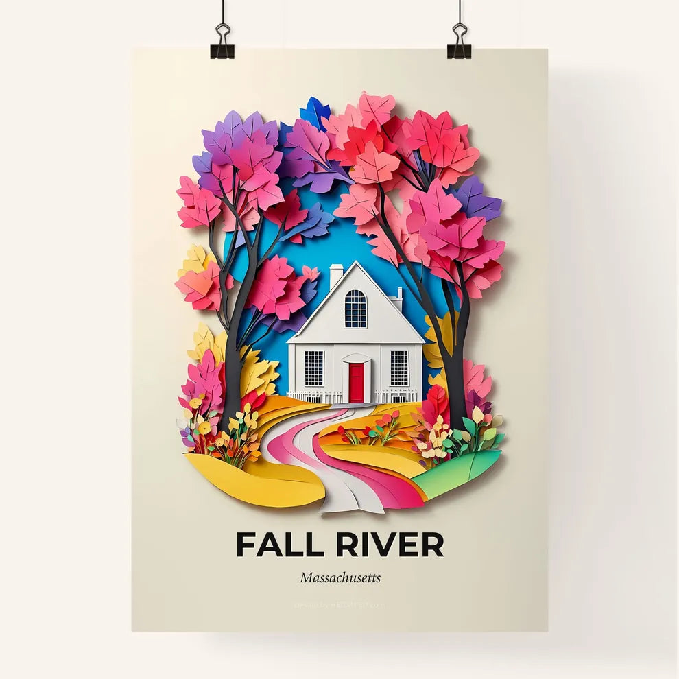 Vivid Fall River, Massachusetts, Colorful Poster
