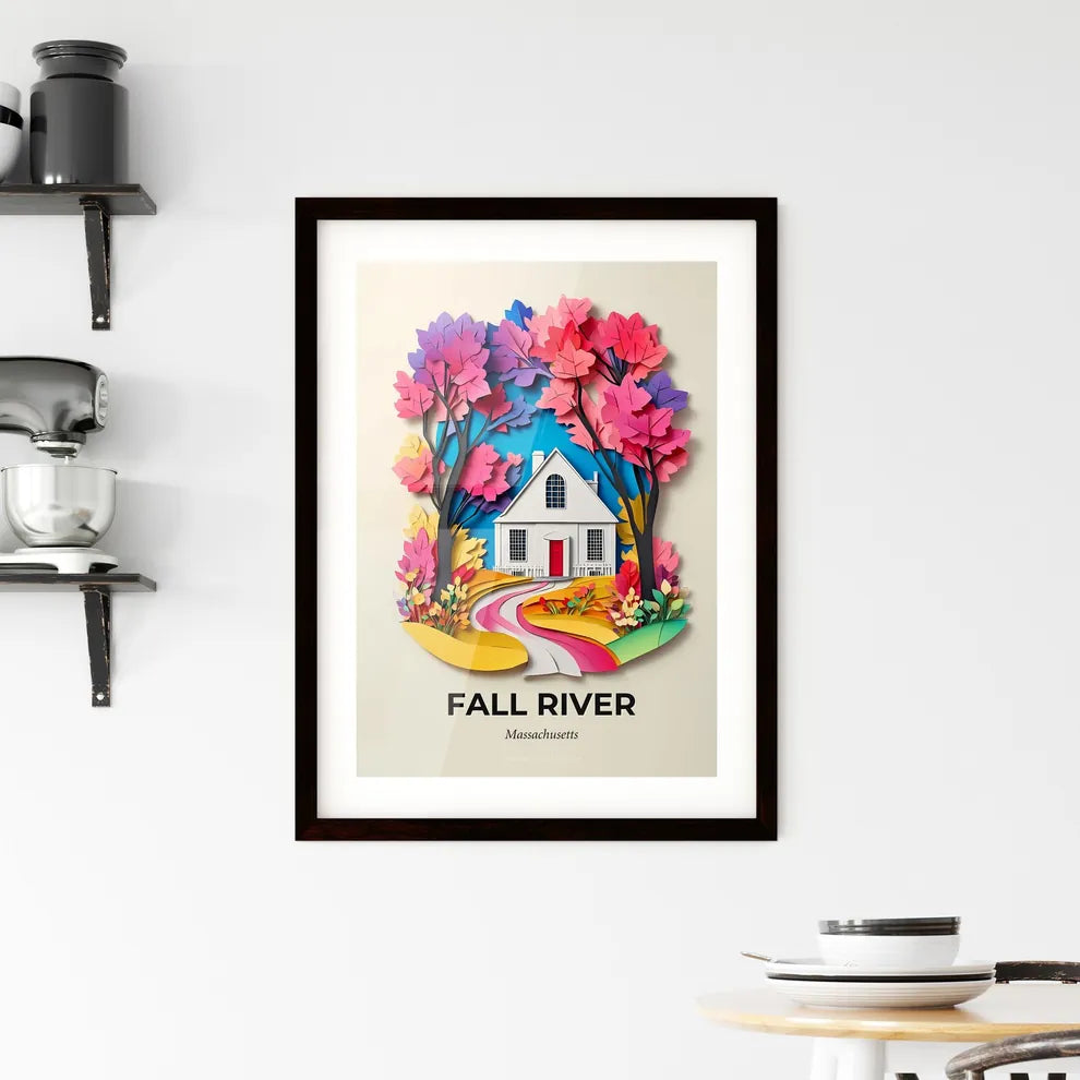 Vivid Fall River, Massachusetts, Framed Wall Art