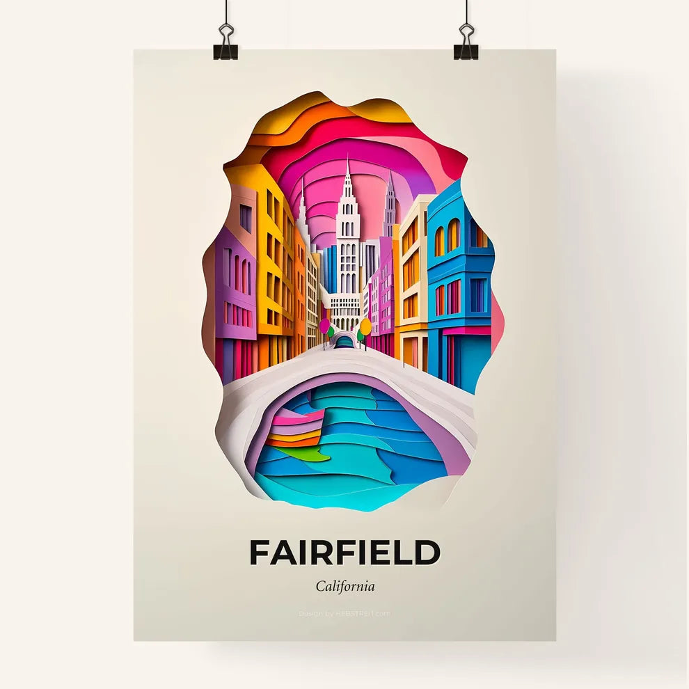 Vivid Fairfield, California, Colorful Poster