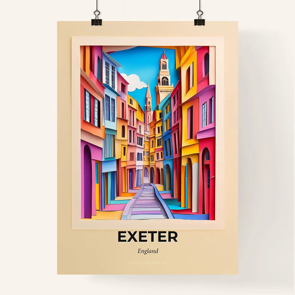 Vivid Exeter, England, Colorful Poster