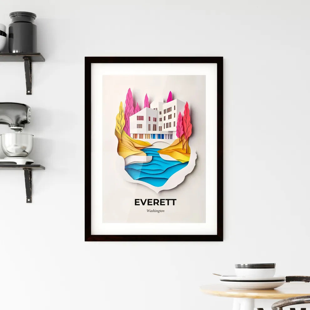 Vivid Everett, Washington, Framed Wall Art