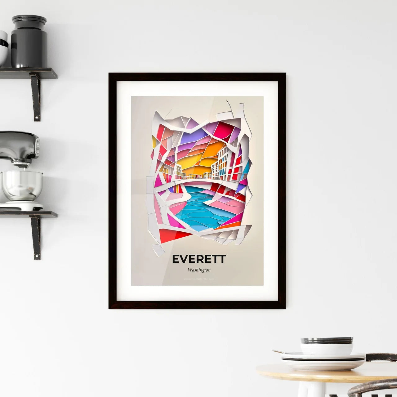 Vivid Everett, Washington, Framed Wall Art