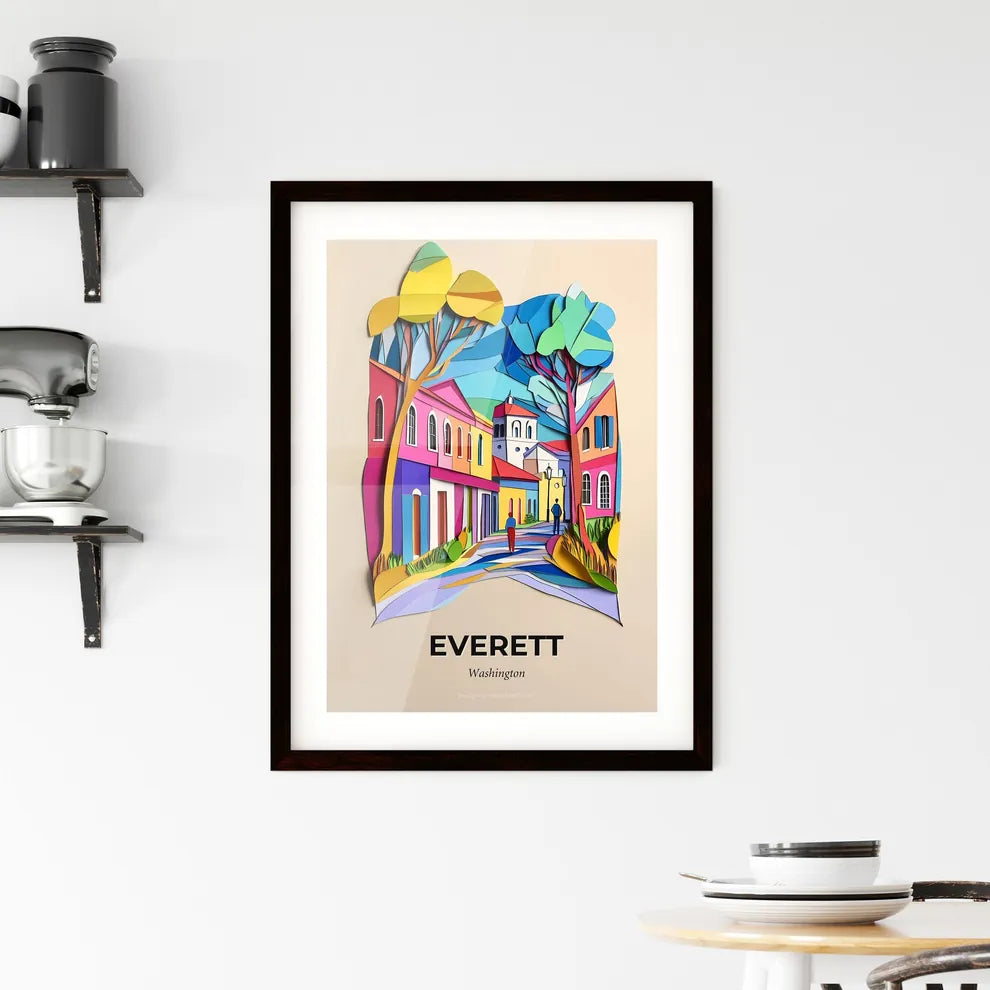 Vivid Everett, Washington, Framed Wall Art