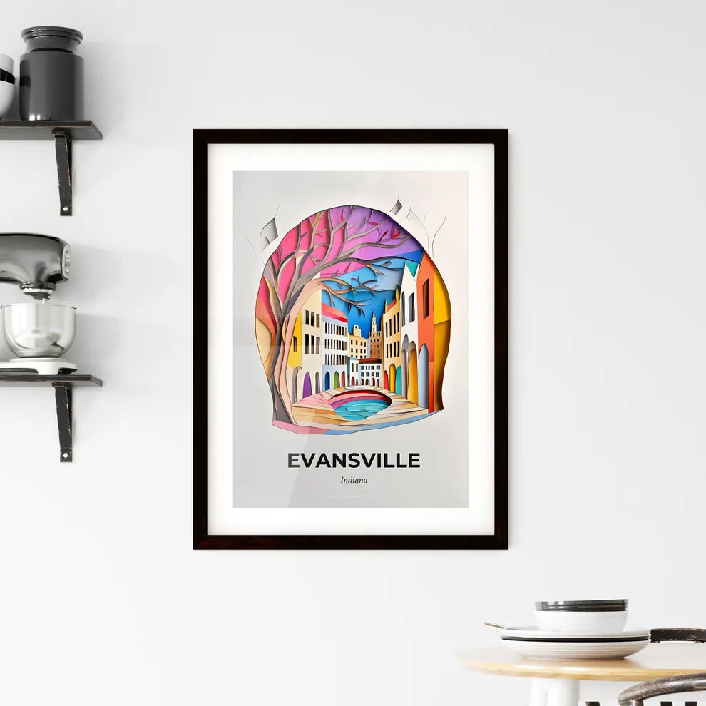 Vivid Evansville, Indiana, Framed Wall Art