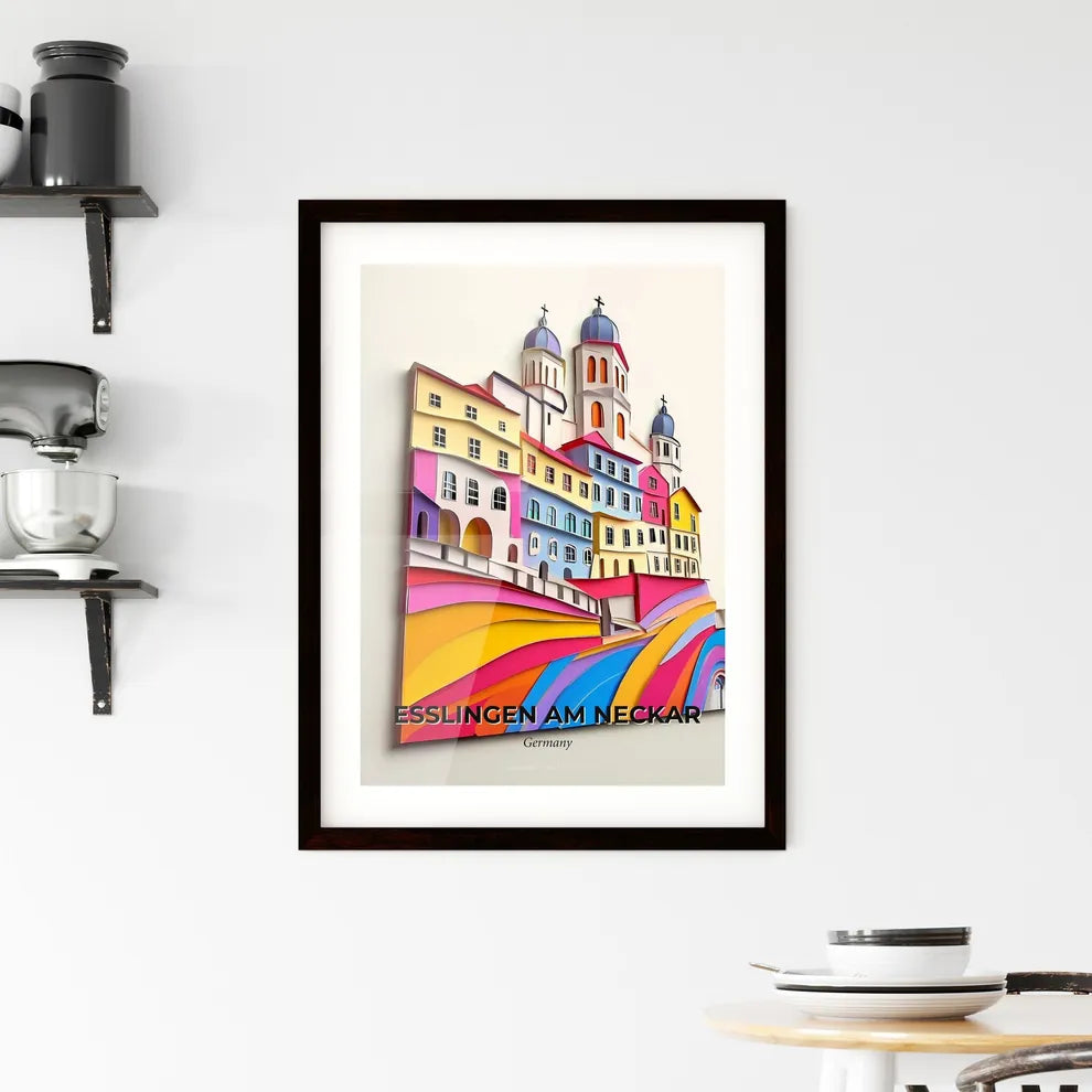 Vivid Esslingen am Neckar, Germany, Framed Wall Art