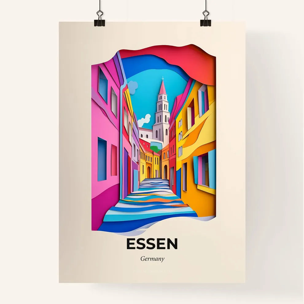 Vivid Essen, Germany, Colorful Poster