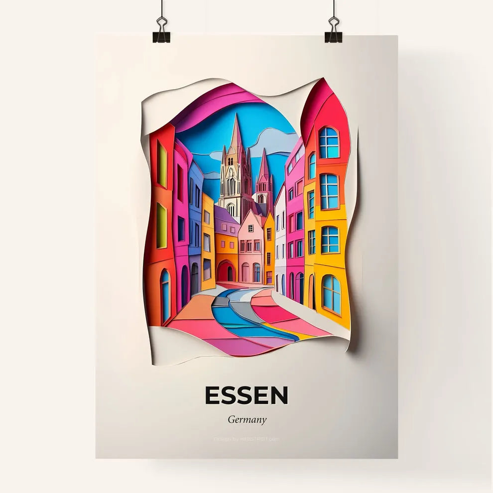 Vivid Essen, Germany, Colorful Poster