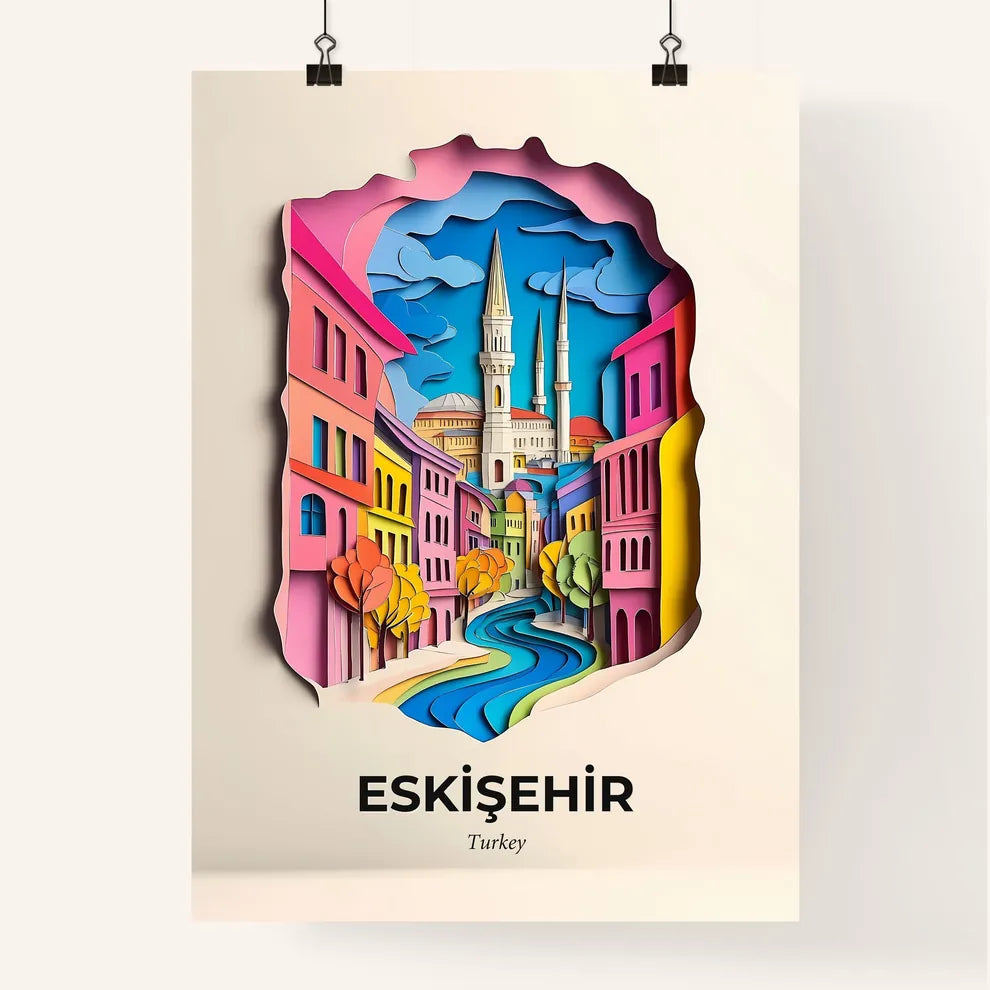 Vivid Eskişehir, Turkey, Colorful Poster