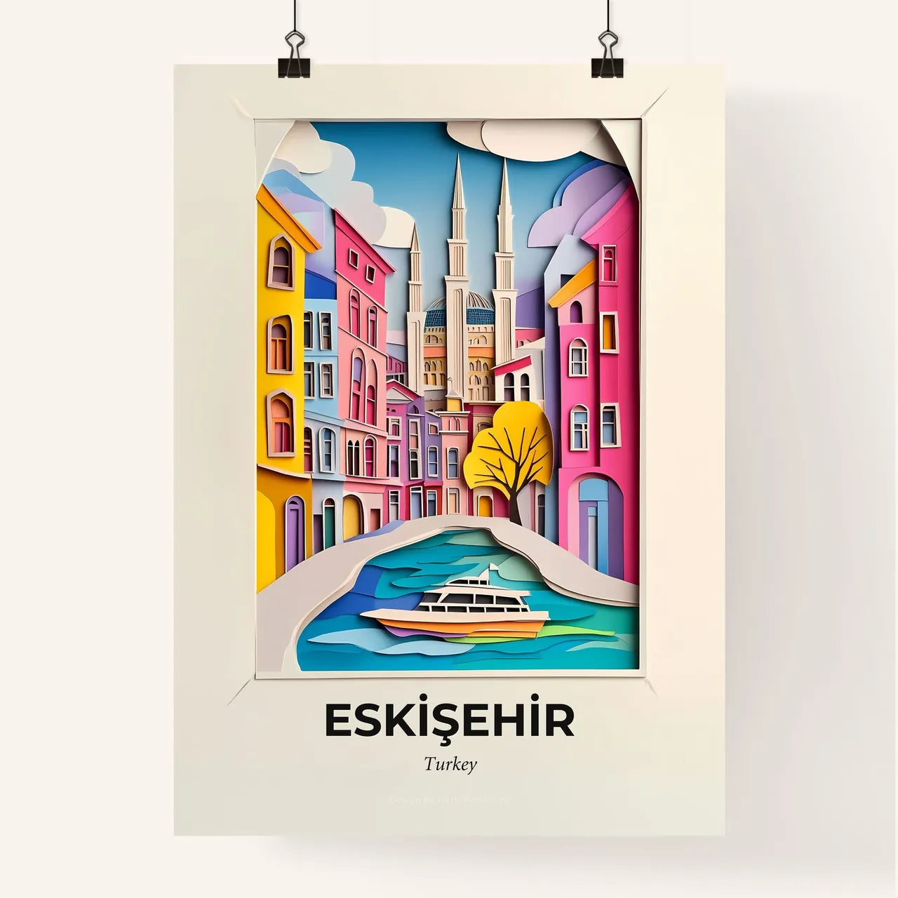 Vivid Eskişehir, Turkey, Colorful Poster