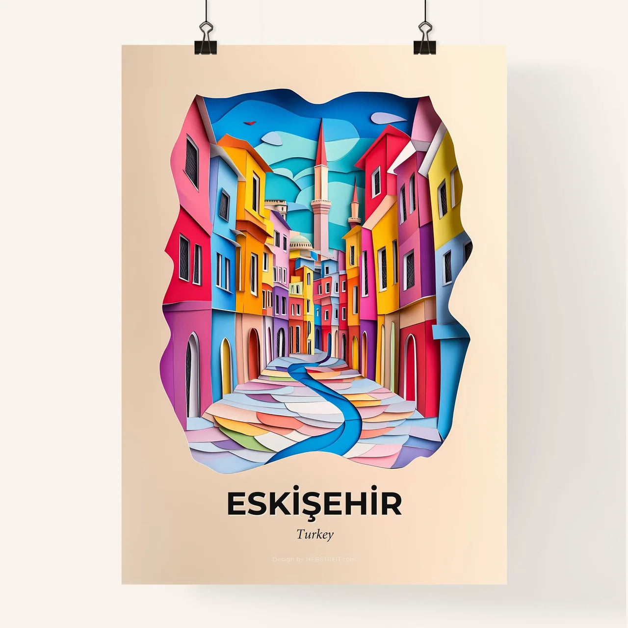 Vivid Eskişehir, Turkey, Colorful Poster