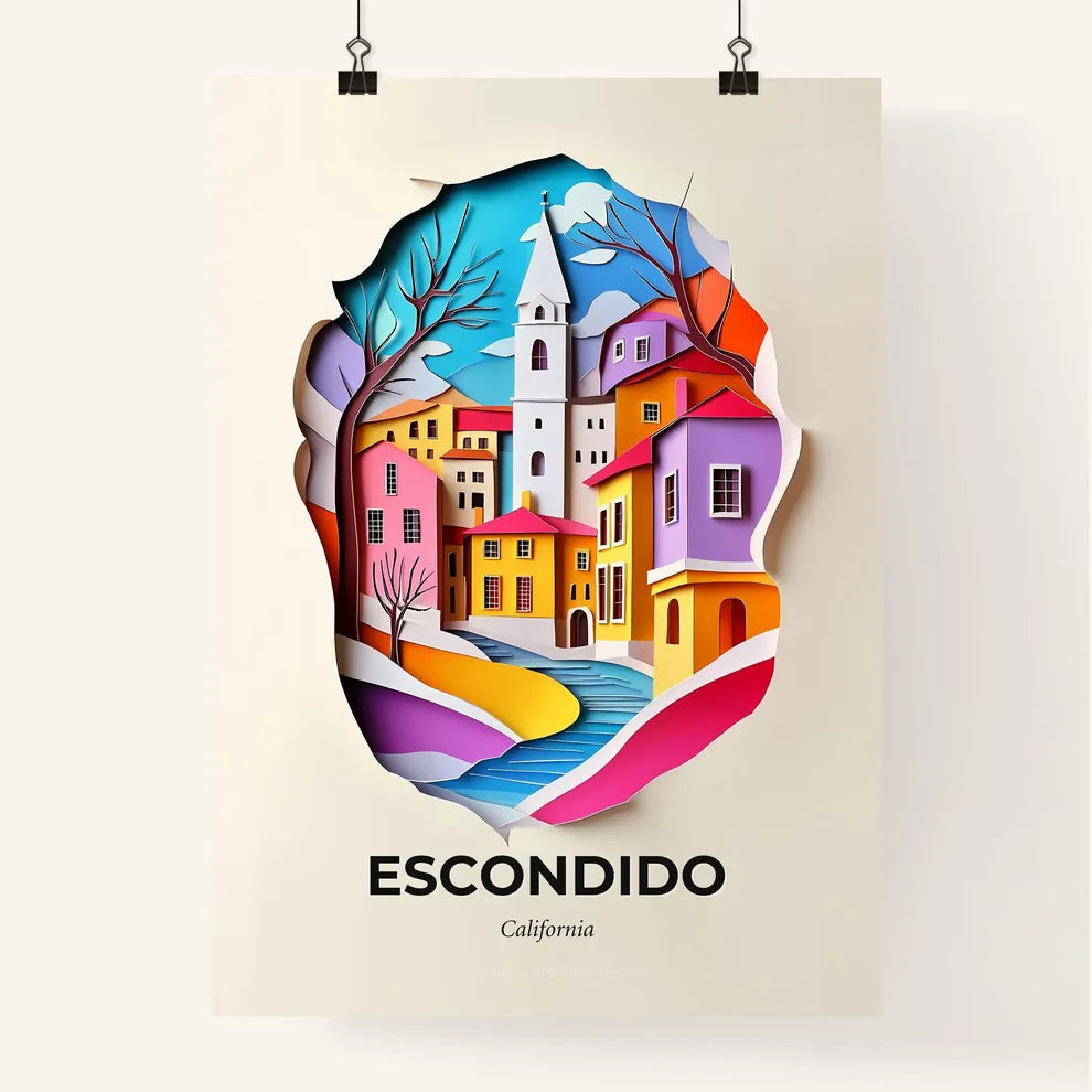 Vivid Escondido, California, Colorful Poster