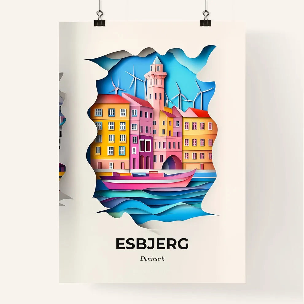 Vivid Esbjerg, Denmark, Colorful Poster