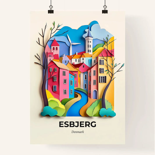 Vivid Esbjerg, Denmark, Colorful Poster