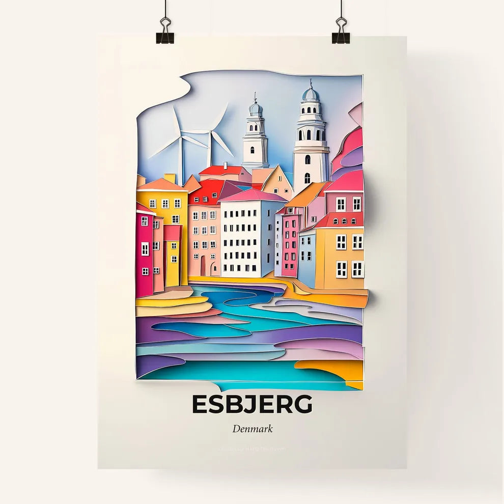 Vivid Esbjerg, Denmark, Colorful Poster