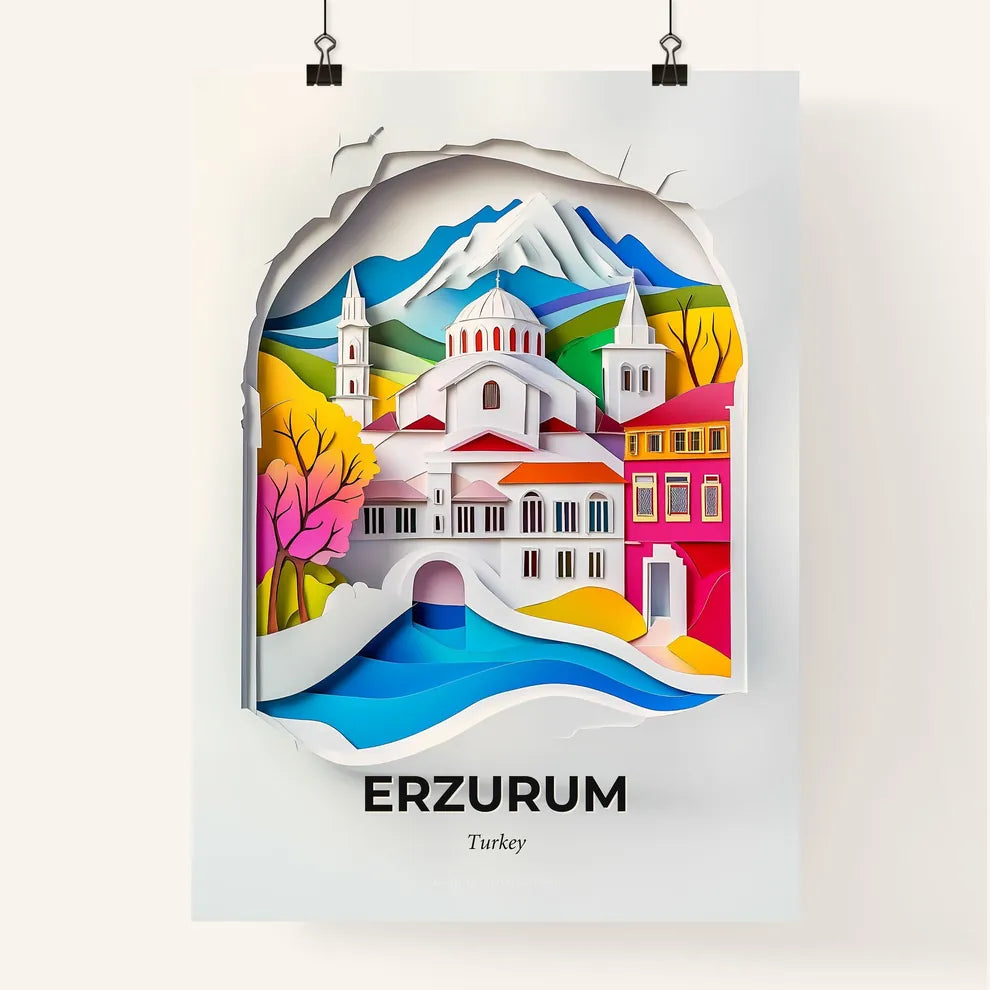 Vivid Erzurum, Turkey, Colorful Poster