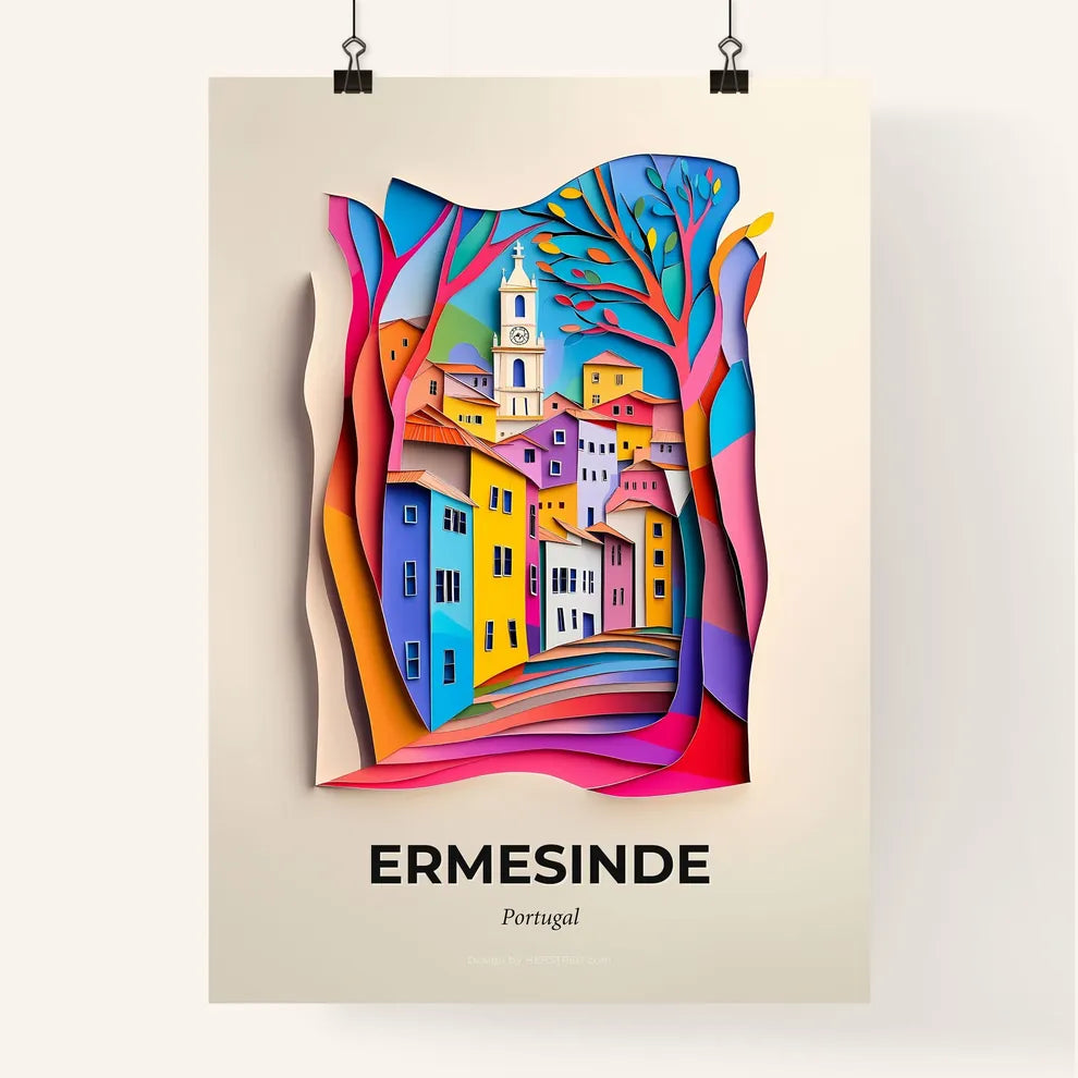 Vivid Ermesinde, Portugal, Colorful Poster
