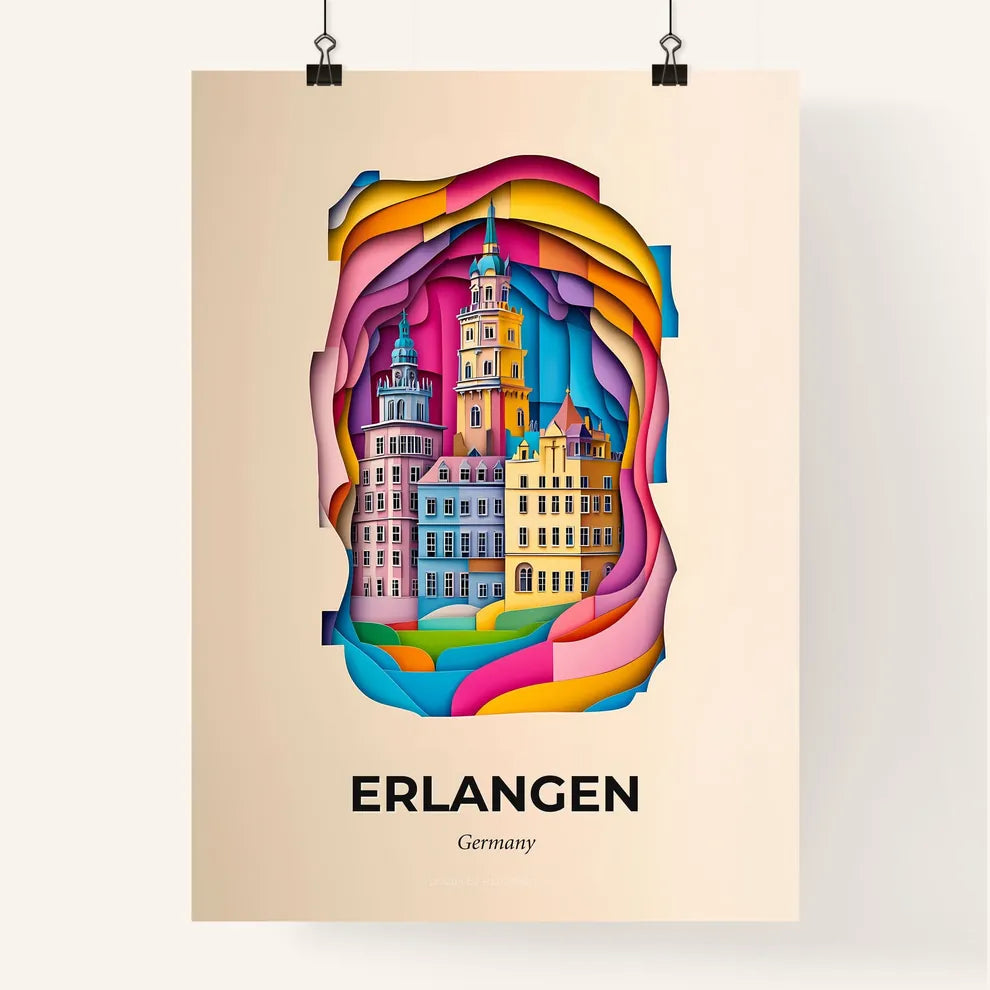 Vivid Erlangen, Germany, Colorful Poster