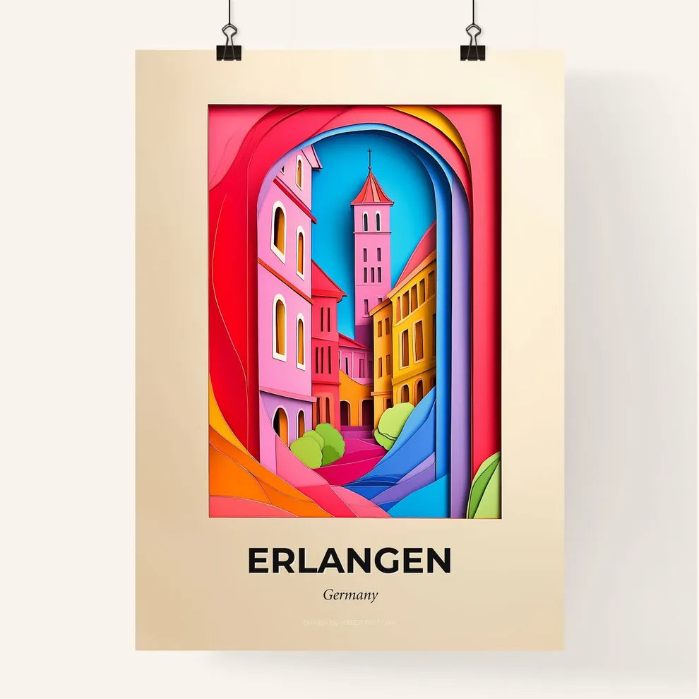 Vivid Erlangen, Germany, Colorful Poster