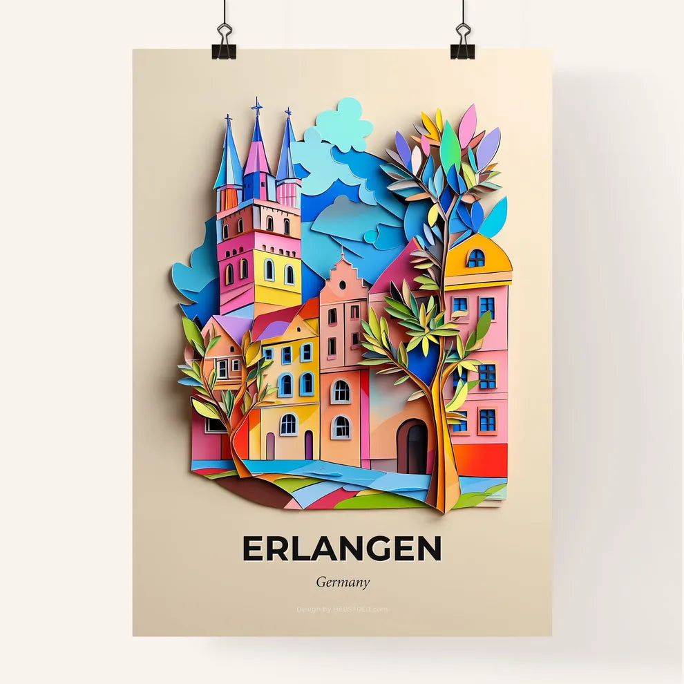 Vivid Erlangen, Germany, Colorful Poster