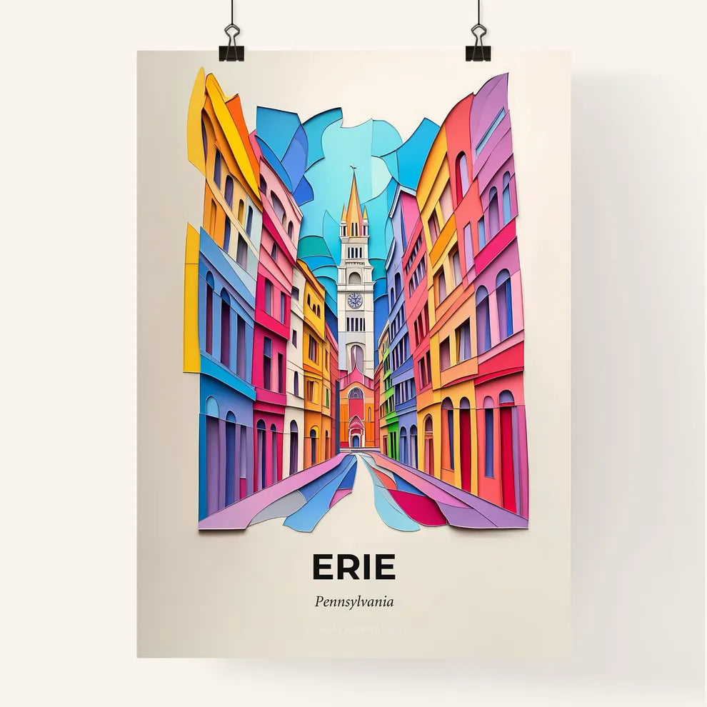 Vivid Erie, Pennsylvania, Colorful Poster