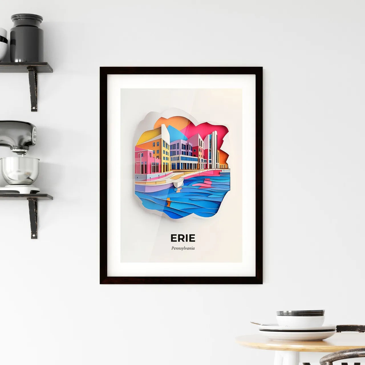 Vivid Erie, Pennsylvania, Framed Wall Art
