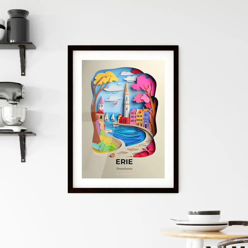 Vivid Erie, Pennsylvania, Framed Wall Art