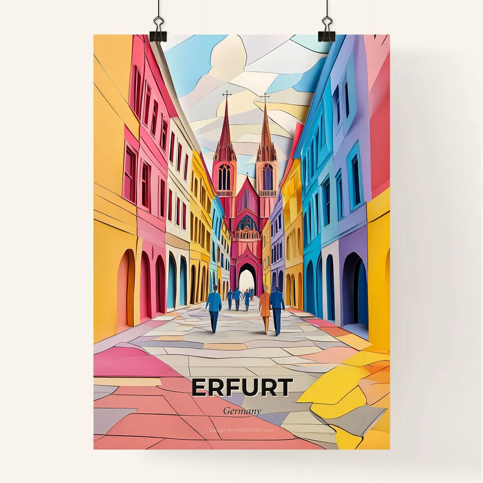 Vivid Erfurt, Germany, Colorful Poster