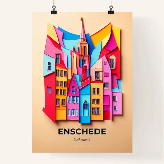 Vivid Enschede, Netherlands, Colorful Poster