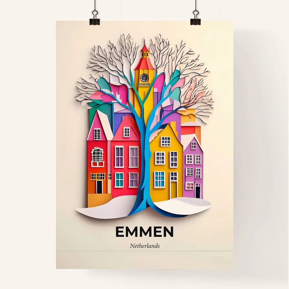 Vivid Emmen, Netherlands, Colorful Poster