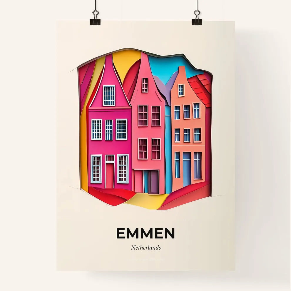 Vivid Emmen, Netherlands, Colorful Poster
