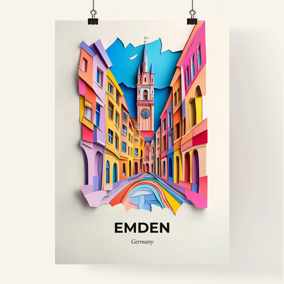 Vivid Emden, Germany, Colorful Poster