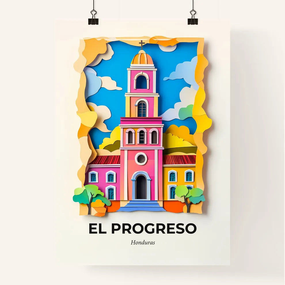 Vivid El Progreso, Honduras, Colorful Poster