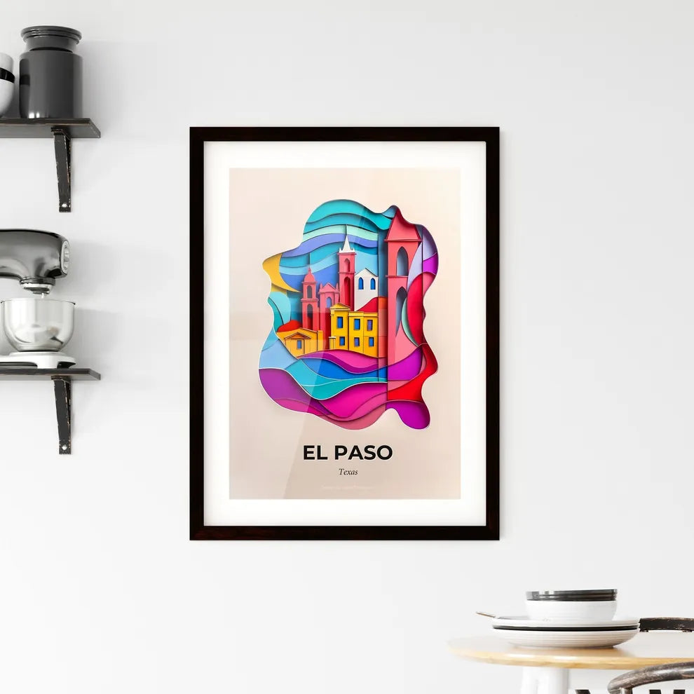 Vivid El Paso, Texas, Framed Wall Art