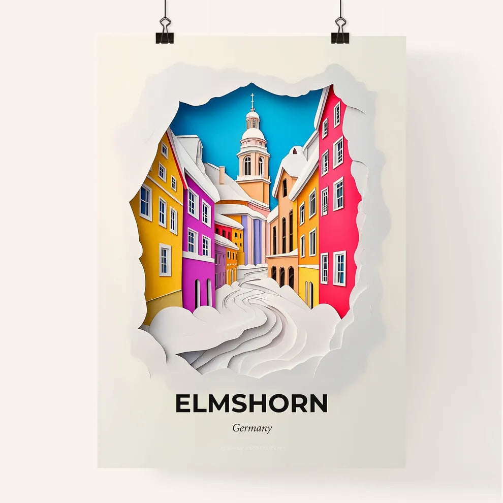 Vivid Elmshorn, Germany, Colorful Poster