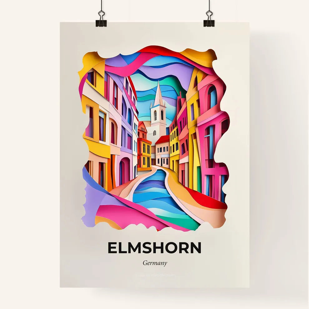 Vivid Elmshorn, Germany, Colorful Poster