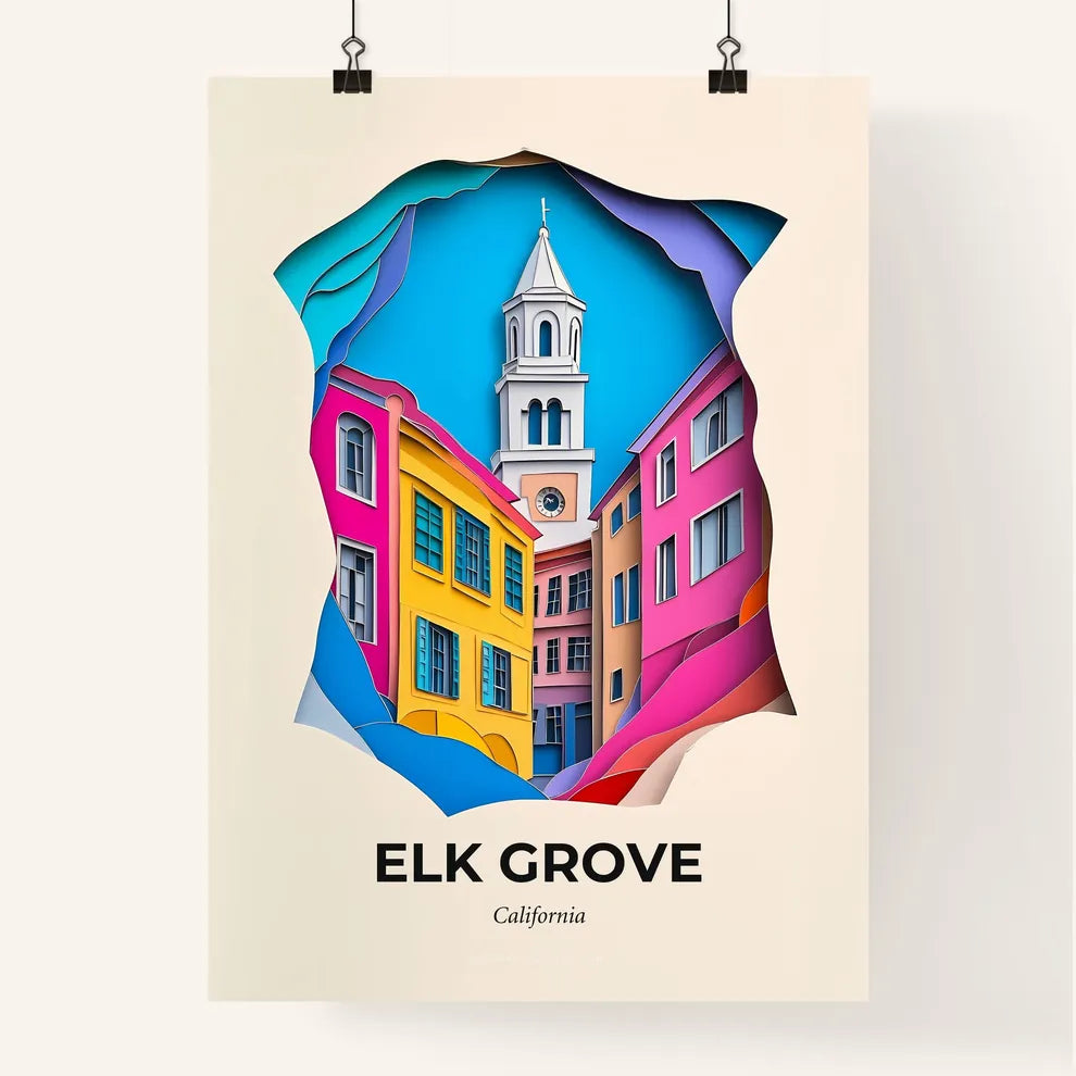 Vivid Elk Grove, California, Colorful Poster