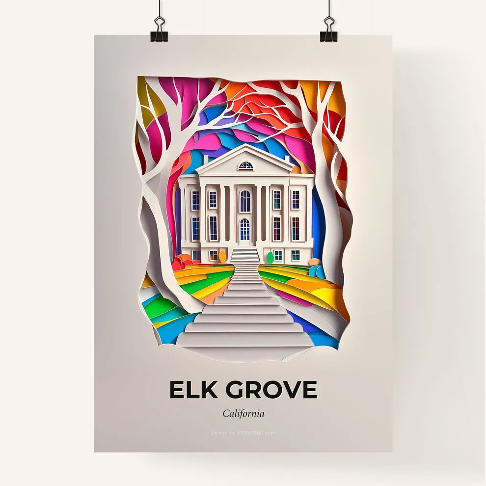 Vivid Elk Grove, California, Colorful Poster