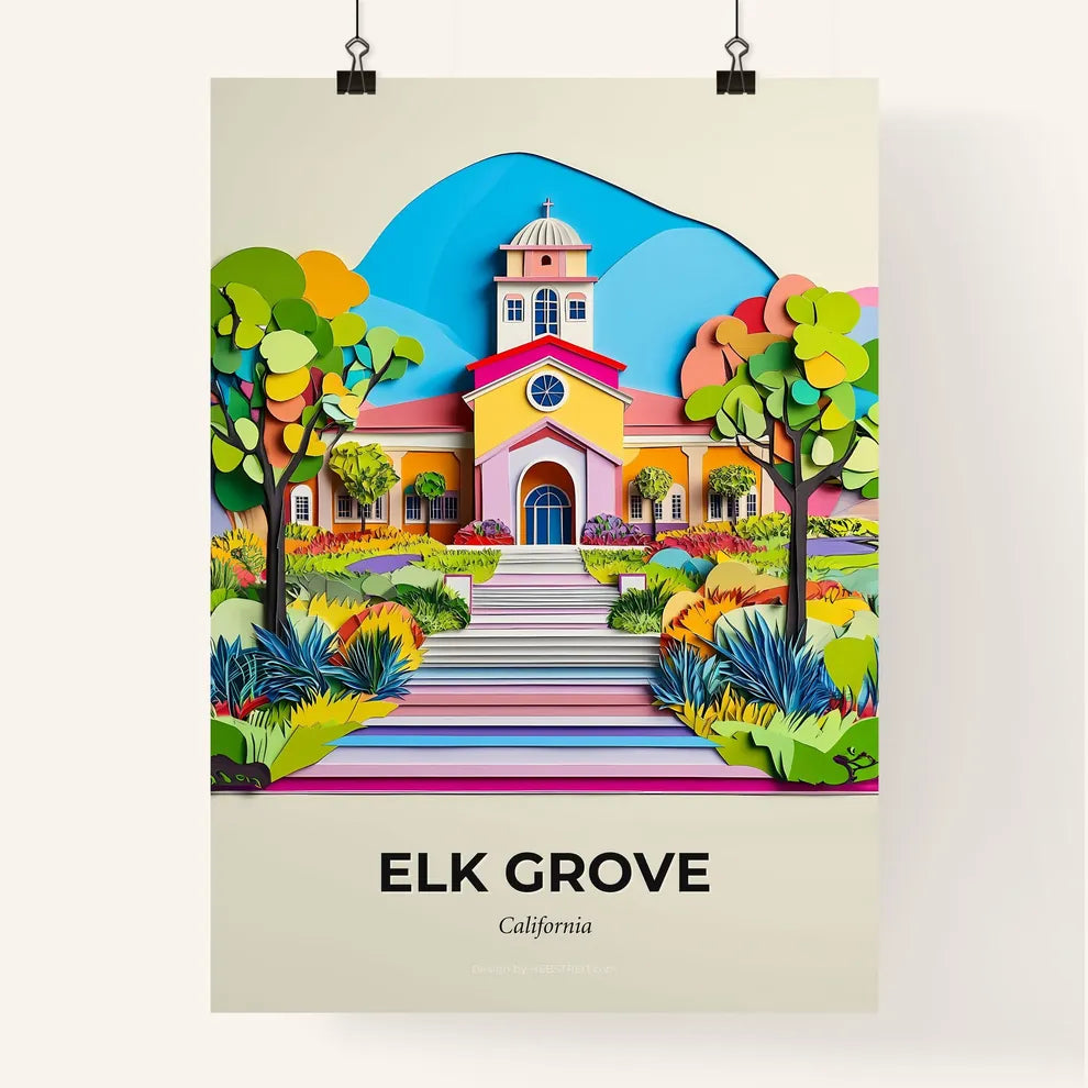 Vivid Elk Grove, California, Colorful Poster